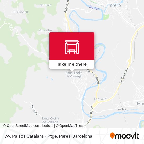 Av. Paisos Catalans - Ptge. Parès map