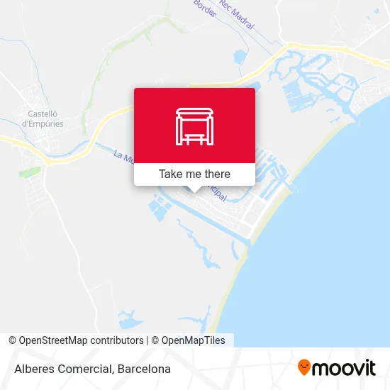 Alberes Comercial map