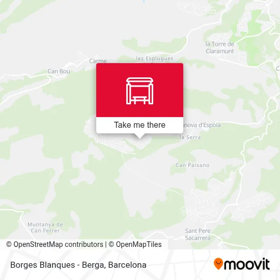 Borges Blanques - Berga map