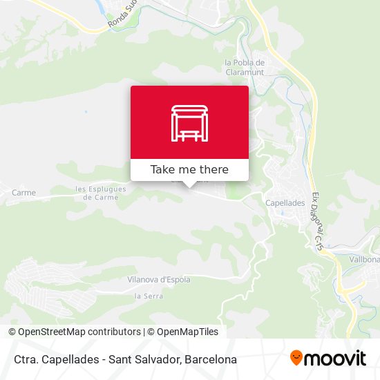 Ctra. Capellades - Sant Salvador map