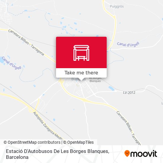 Estació D'Autobusos De Les Borges Blanques map