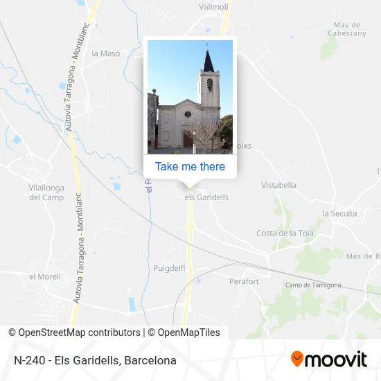 N-240 - Els Garidells map