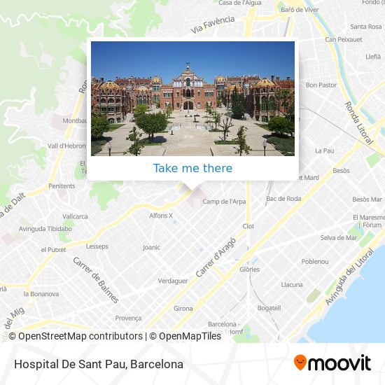 Hospital De Sant Pau map