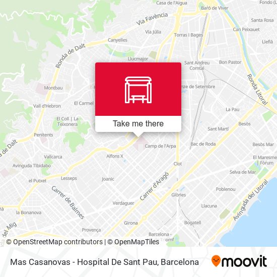 Mas Casanovas - Hospital De Sant Pau map