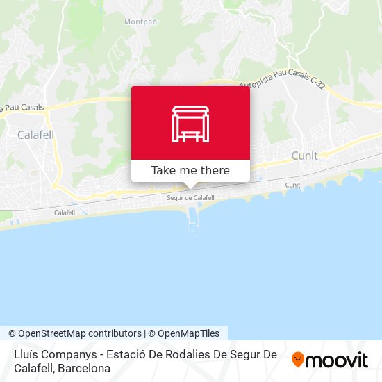Lluís Companys - Estació De Rodalies De Segur De Calafell map