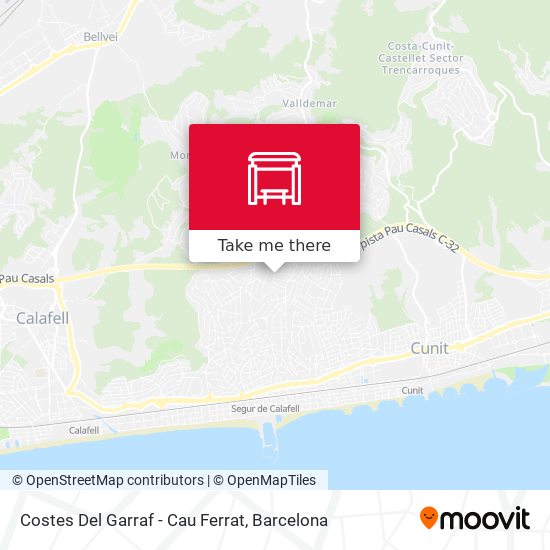 Costes Del Garraf - Cau Ferrat map