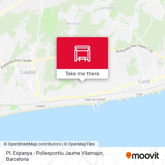 Pl. Espanya - Poliesportiu Jaume Vilamajor map