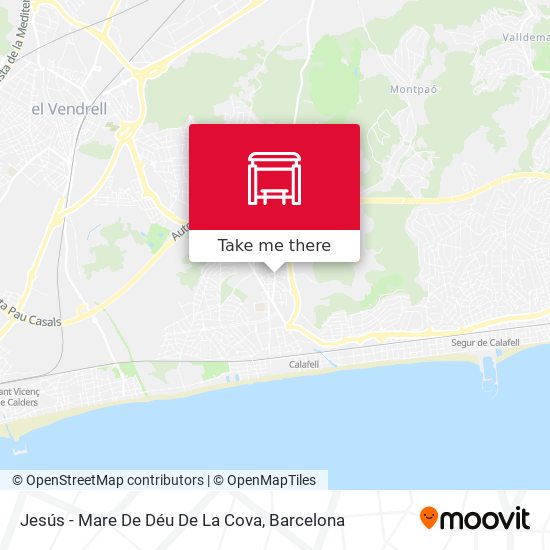 Jesús - Mare De Déu De La Cova map