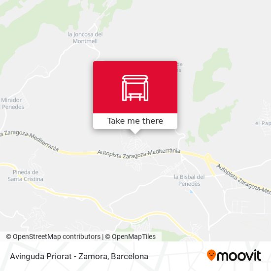 Avinguda Priorat - Zamora map