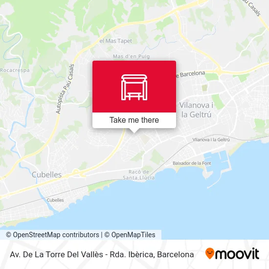 Av. De La Torre Del Vallès - Rda. Ibèrica map