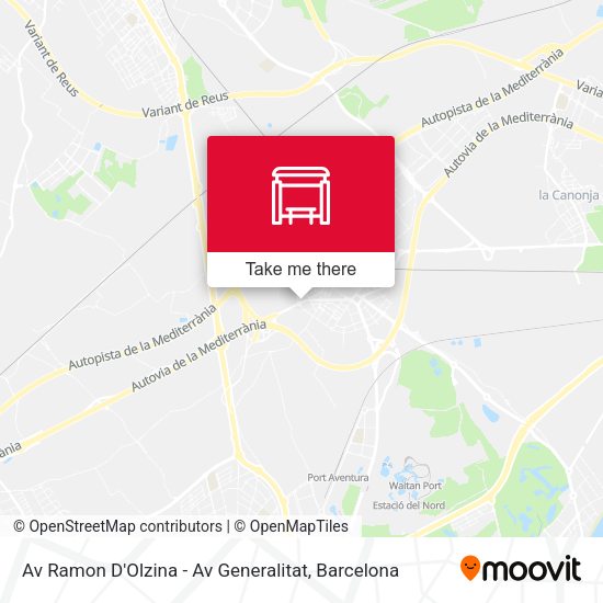 Av Ramon D'Olzina - Av Generalitat map