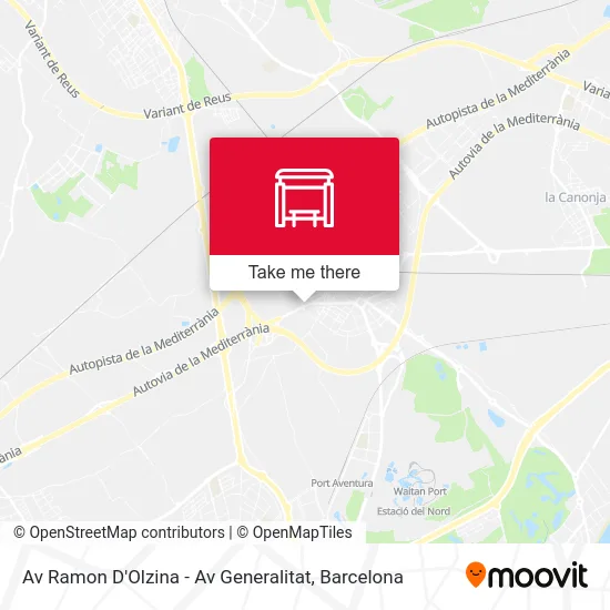 Av Ramon D'Olzina - Av Generalitat map