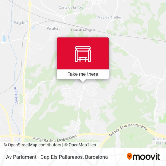 Av Parlament - Cap Els Pallaresos map