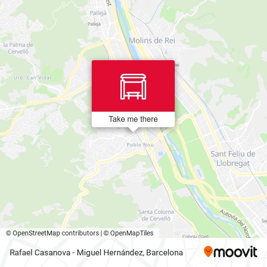 Rafael Casanova - Miguel Hernández map
