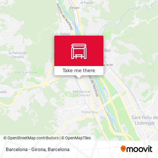 Barcelona - Girona map