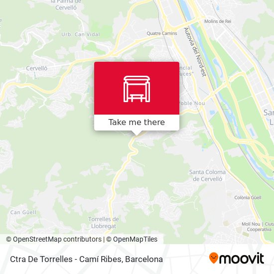 Ctra De Torrelles - Camí Ribes map