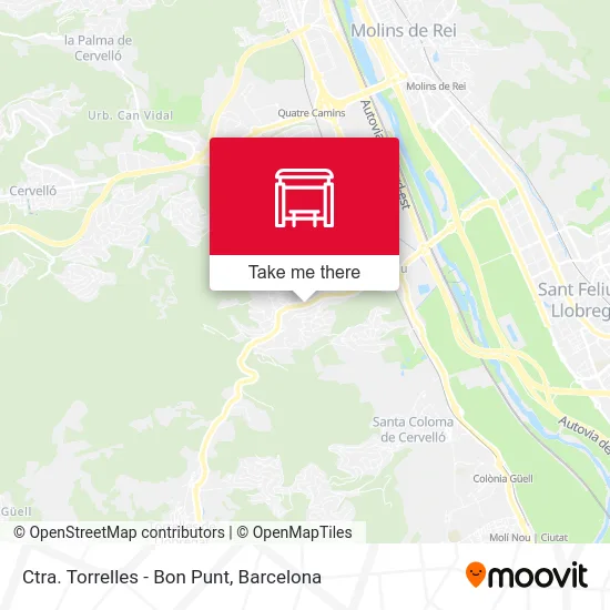 mapa Ctra. Torrelles - Bon Punt