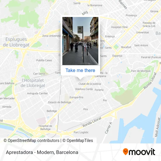 Aprestadora - Modern map