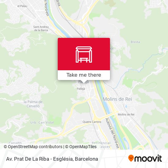 Av. Prat De La Riba - Església map
