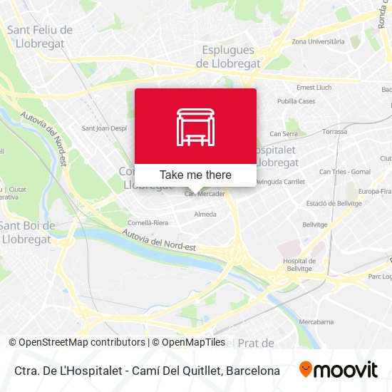 Ctra. De L'Hospitalet - Camí Del Quitllet map