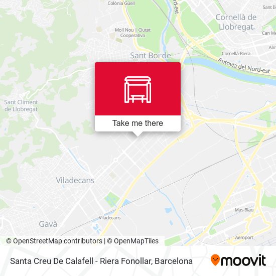 Santa Creu De Calafell - Riera Fonollar map