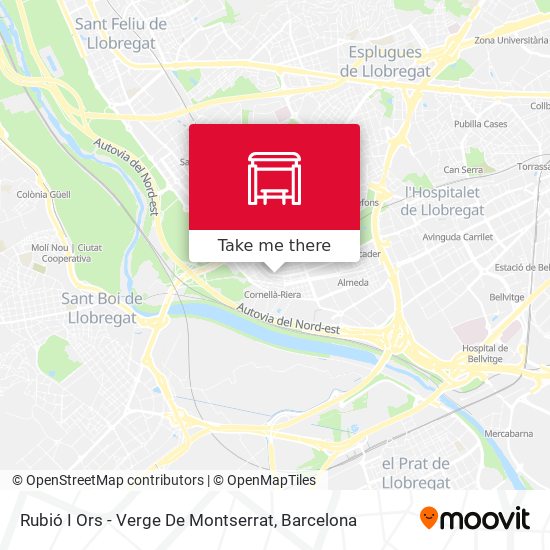 Rubió I Ors - Verge De Montserrat map