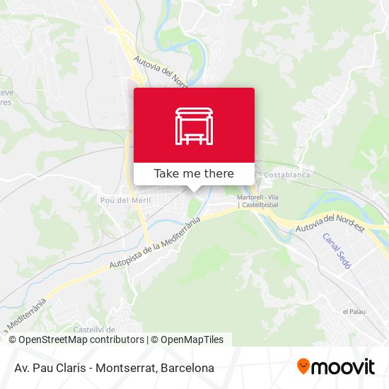 mapa Av. Pau Claris - Montserrat