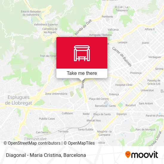 Diagonal - Maria Cristina map