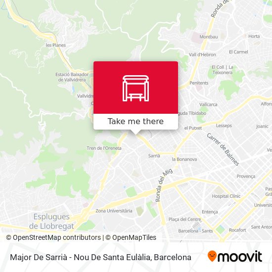Major De Sarrià - Nou De Santa Eulàlia map