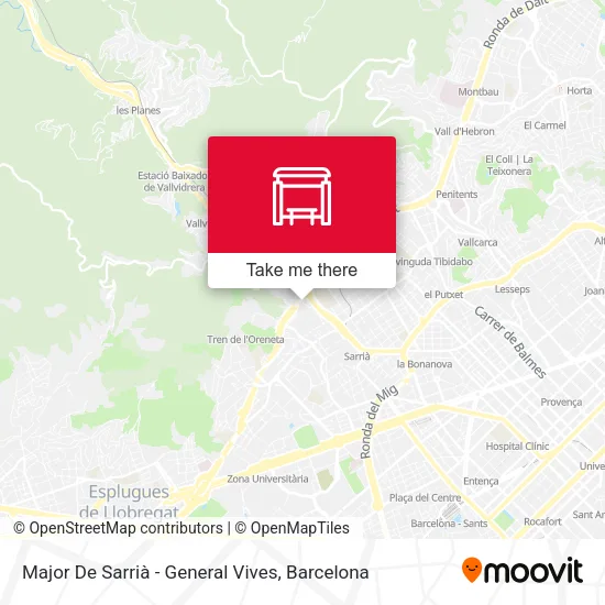 Major De Sarrià - General Vives map