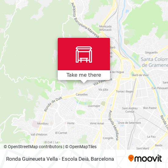 Ronda Guineueta Vella - Escola Deià map