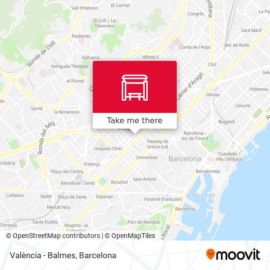 València - Balmes map