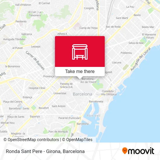 Ronda Sant Pere - Girona map