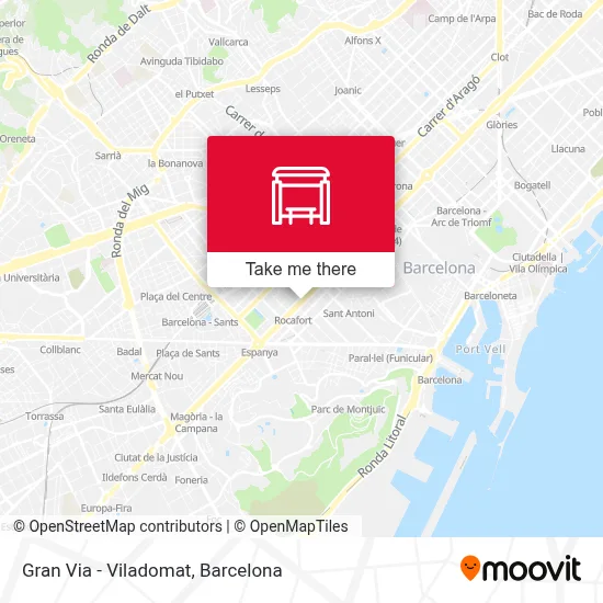 Gran Via - Viladomat map