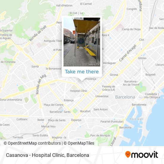 Casanova - Hospital Clínic map