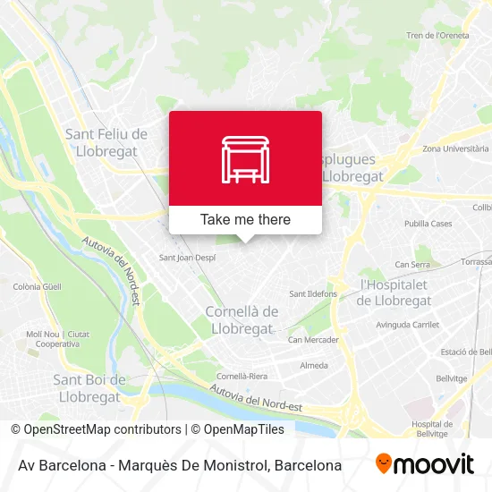 Av Barcelona - Marquès De Monistrol map