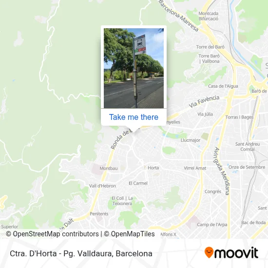 Ctra. D'Horta - Pg. Valldaura map