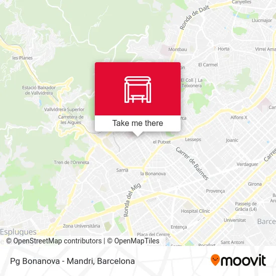 Pg Bonanova - Mandri map