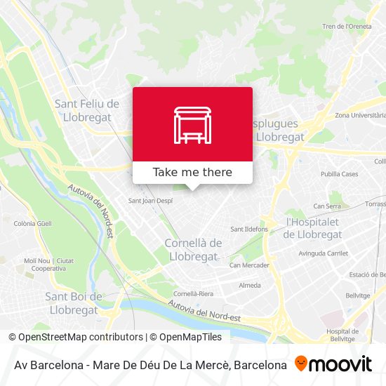 Av Barcelona - Mare De Déu De La Mercè map