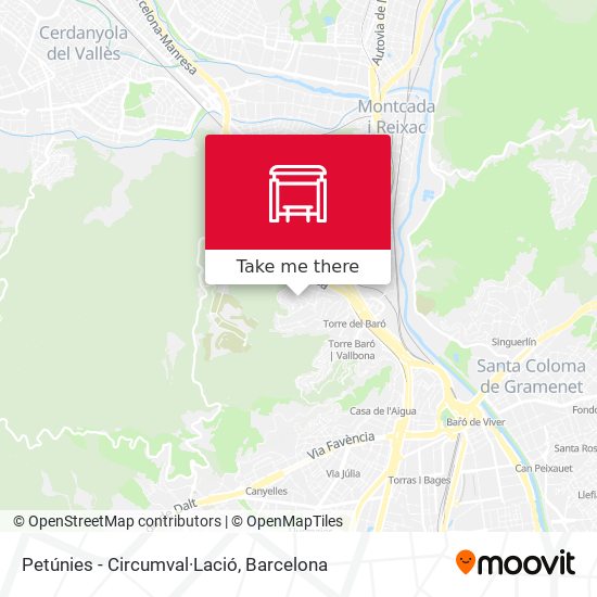 Petúnies - Circumval·Lació map