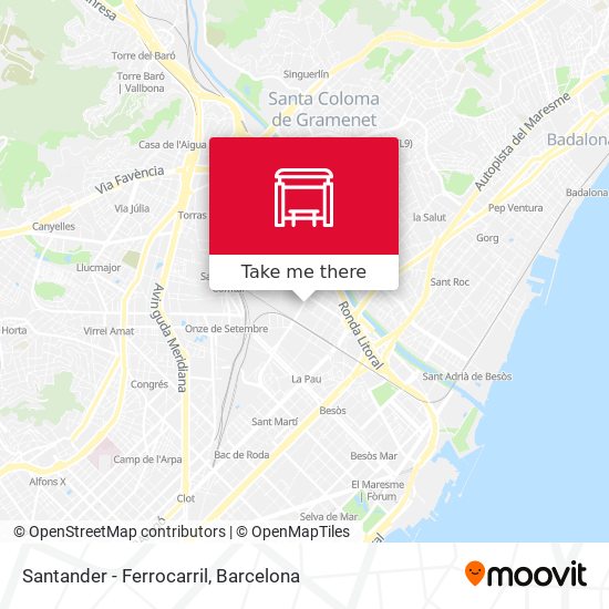 Santander - Ferrocarril map