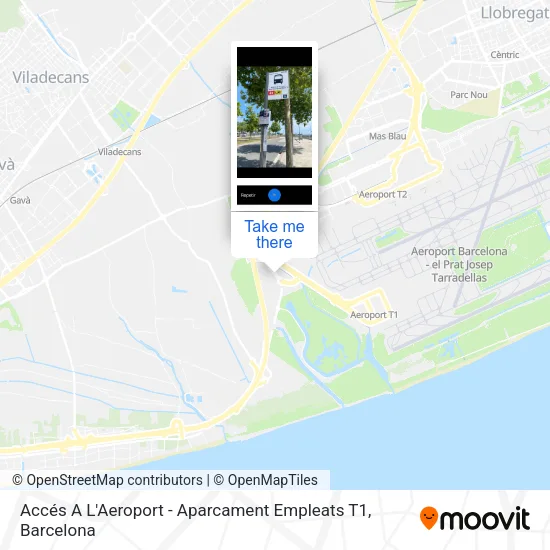 Accés A L'Aeroport - Aparcament Empleats T1 map