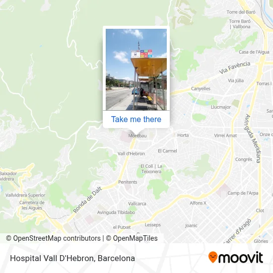 Hospital Vall D'Hebron map