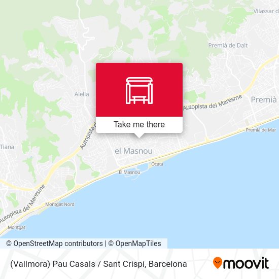 (Vallmora) Pau Casals / Sant Crispí map