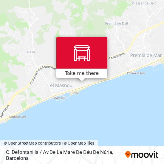 mapa C. Defontanills / Av.De La Mare De  Déu De Núria