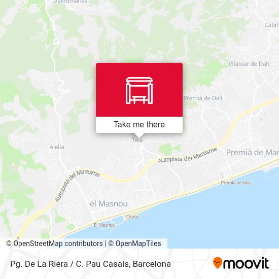 Pg. De La Riera / C. Pau Casals map