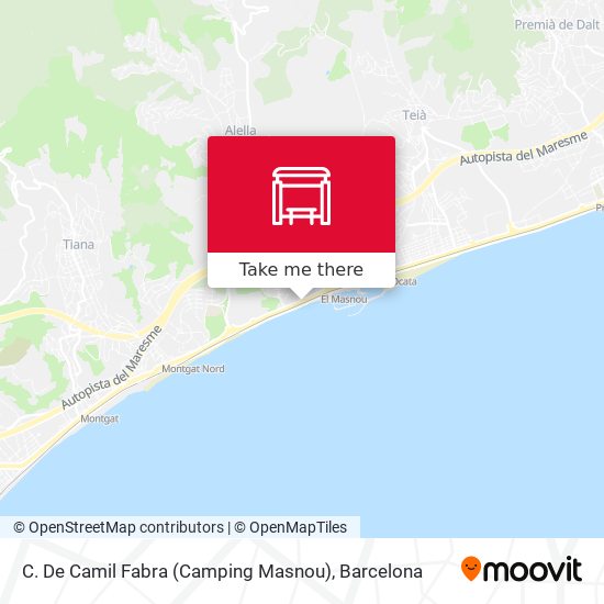 C. De Camil Fabra (Camping Masnou) map