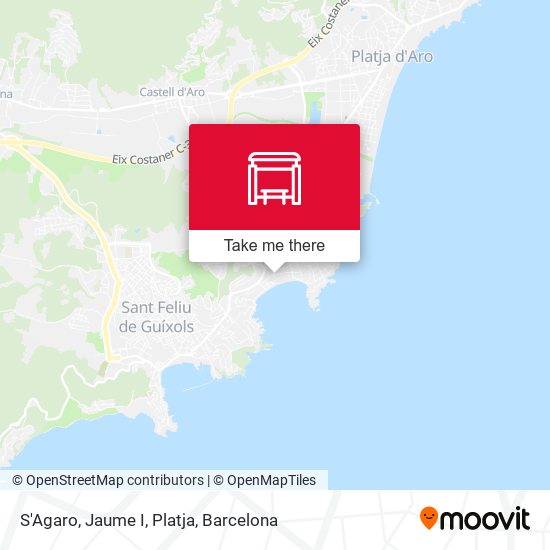S'Agaro, Jaume I, Platja map