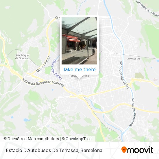 mapa Estació D'Autobusos De Terrassa