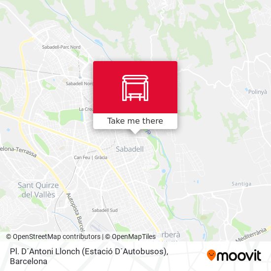 Pl. D´Antoni Llonch (Estació D´Autobusos) map